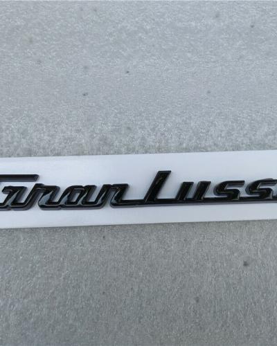 Set of 2 Maserati 2017 Quattroporte GranLusso Side Badge Emblem Glossy Black