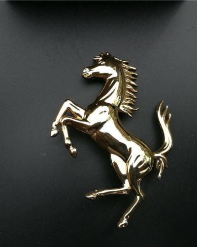 Ferrari 458 California GTC4 Rear Bumper Horse Badg Emblem Gloss Gold 82059100