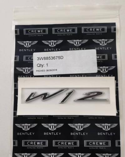 Bentley Continental GT Speed W12 Sidehead Fender Badge Emblem 3W8853675D
