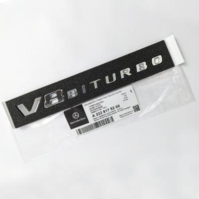 Mercedes Benz V8 BITURBO Chrome Silver Number Letters Emblem Badge Sticker A2228175200