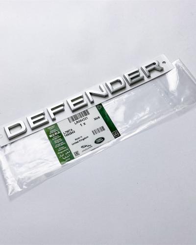 Land Rover "DEFENDER" Chrome Sliver Rear Door Liftgate Letter Nameplate Emblem Badge LR084221