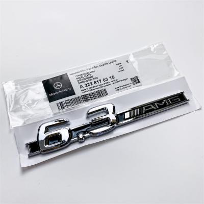 Mercedes Benz 6.3 AMG Side Wing Badge Emblem Sliver & Black C63 E63 S63 CLS63 A2228170315
