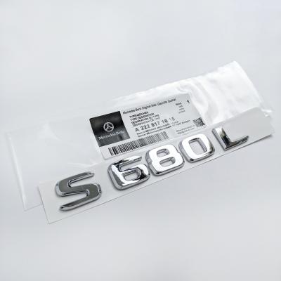 Mercedes-Benz Chrome Silver "S680L" Rear Trunk Emblem Badge Logo A2228171615