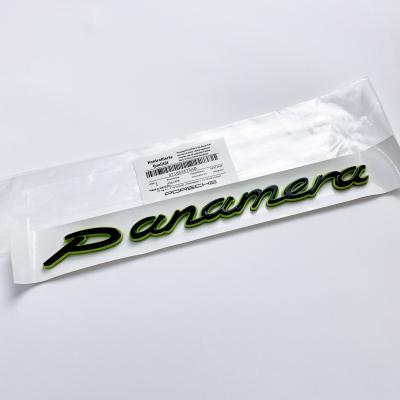Porsche "Panamera" Letter Badge Emblem Car Sticker Green Base Black 971853675AB