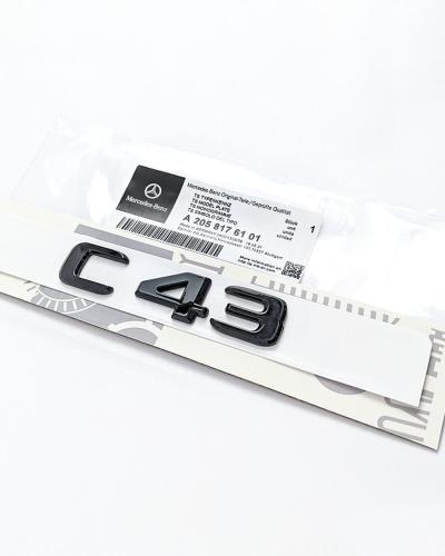 Mercedes Benz Gross Black "C43" Rear Trunk Emblem Decal Badge A2058176101