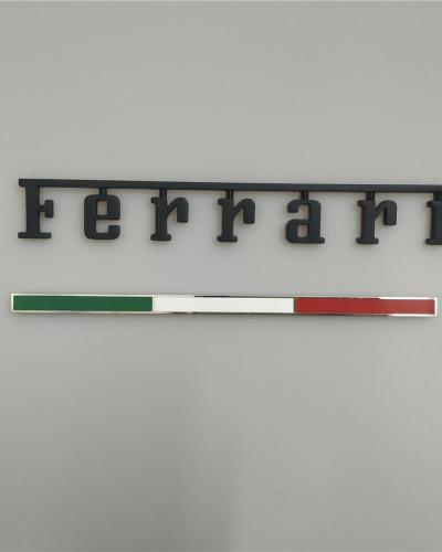 Ferrari Roma Italy badge&Rear Horse Badge Script & Wheel Caps Matte Black Kit