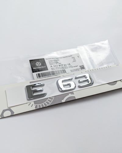 Mercedes Benz "E 63" Chrome Sliver Letter Emblem Trunk Nameplate Badge A2228170415