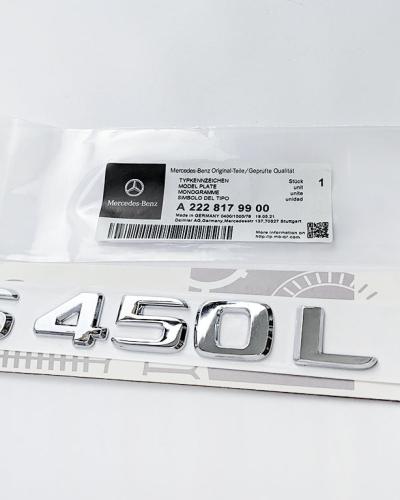 Mercedes-Benz Chrome Silver "S450L" Rear Trunk Emblem Badge Logo A2228179900
