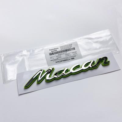 Porsche "Macan" Tailgate Hatch Emblem Decal Badge Green Base Sliver 95B853675F