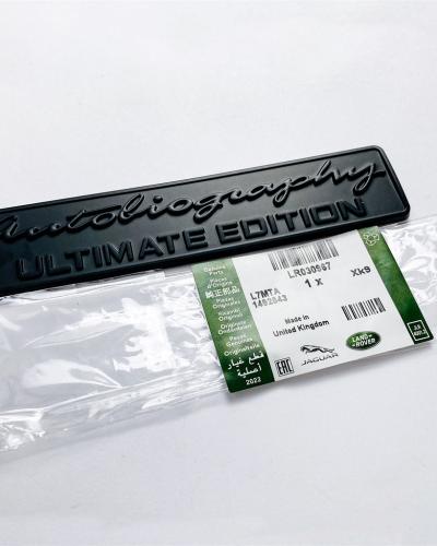 Land Rover "AUTOBIOGRAPHY ULTIMAT EDITION" Rear Emblem Badge Sticker Nameplate Matt Black LR030967