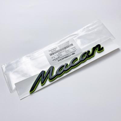 Porsche "Macan" Tailgate Hatch Emblem Decal Badge Green Base Black 95B853675F
