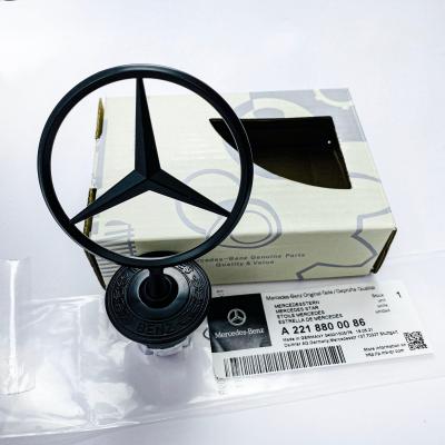 Mercedes-Benz Gloss Black Hood Bonnet Star Stand Up Emblem Badge A2218800086