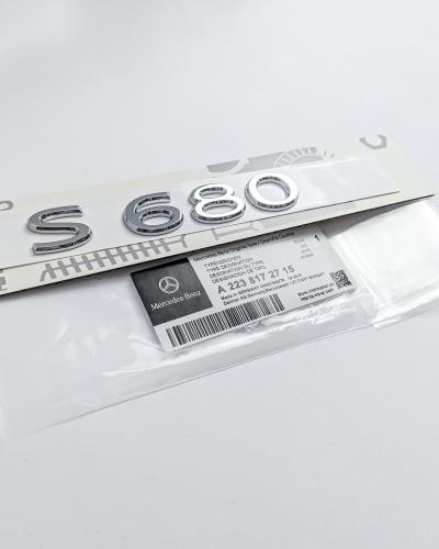 Mercedes-Benz Chrome Silver "S680" Rear Trunk Emblem Badge Logo A2238172715