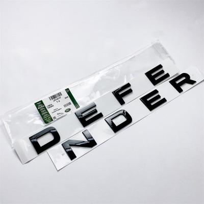 Land Rover Gloss Black "DEFENDER" Hood Lettering Emblem Badge LR130737