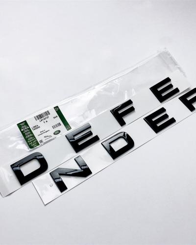 Land Rover Gloss Black "DEFENDER" Hood Lettering Emblem Badge LR130737