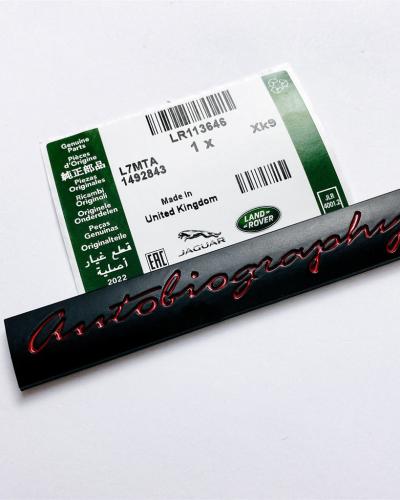 Land Rover Gloss Black Red "Autobiography" Car Sport Tailgate Logo Badge Emblem LR113646