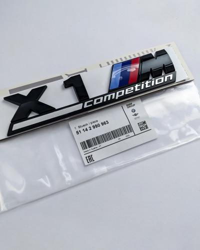 BMW X1 M Competition Tailgate Rear Black Emblem Badge Sticker 51142990963