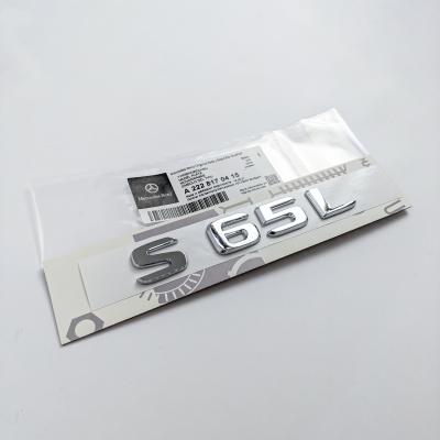 Mercedes-Benz Chrome Silver "S65L" Rear Trunk Emblem Badge Logo A2228170415