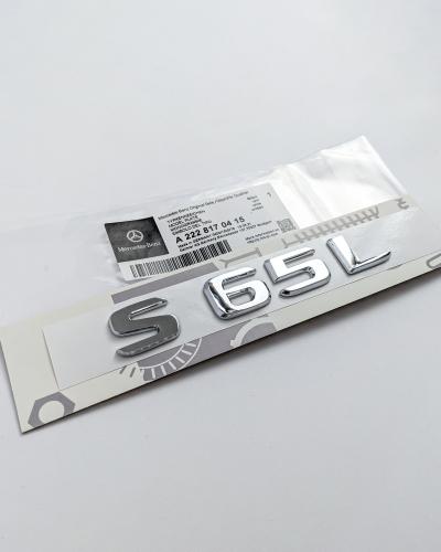 Mercedes-Benz Chrome Silver "S65L" Rear Trunk Emblem Badge Logo A2228170415
