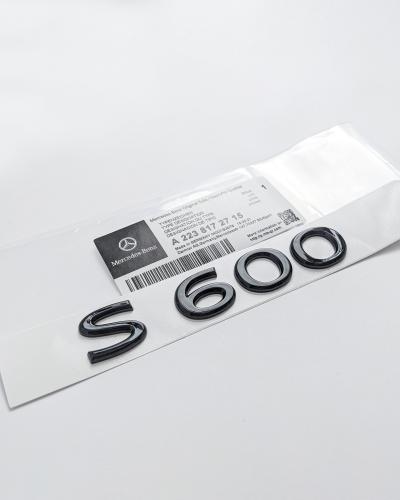Mercedes-Benz Gloss Black "S600" Rear Trunk Emblem Badge Logo A2238172715
