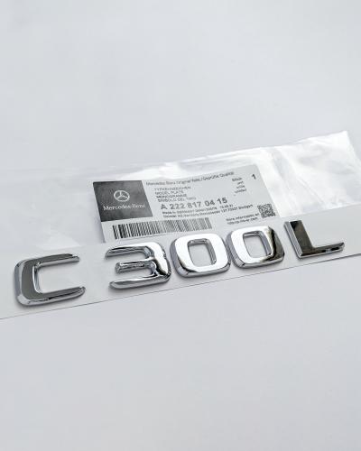Mercedes Benz Chrome Sliver "C300L" Rear Trunk Letter Badge Logo A2228170415