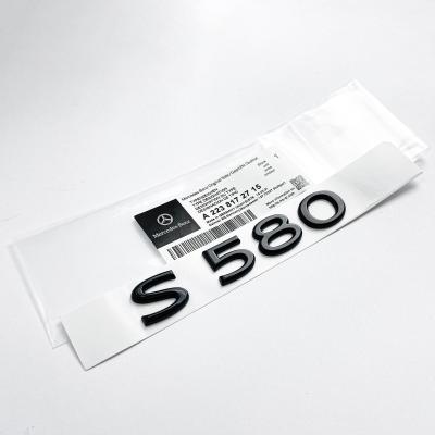 Mercedes-Benz Gloss Black "S580" Rear Trunk Emblem Badge Logo A2238172715