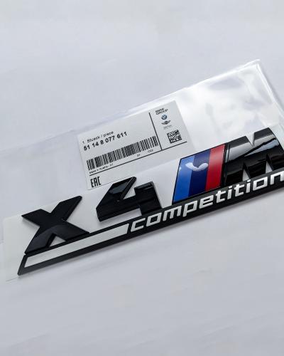 BMW X4 M Competition Tailgate Rear Black Emblem Badge Sticker 51148077611
