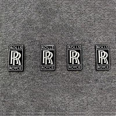 Rolls Royce Ghost Wraith Phantom Dawn Black Front Bumper Emblem Badge Set 51147442232