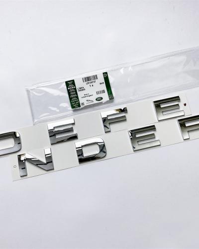 Land Rover Chrome Silver "DEFENDER" Hood Lettering Emblem Badge LR130737