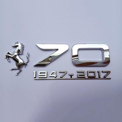 Ferrari 70th Anniversary LH RH Side Emblem Badge Chrome Set NEW P/N 89326100