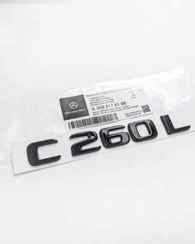 Mercedes-Benz Gloss Black "C260L" Letter Emblem Trunk Logo Nameplate Badge A2058178100