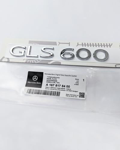 Mercedes Benz Chrome Silver "GLS600" Rear Trunk Emblem Nameplate Badge A1678178400