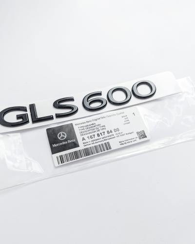 Mercedes Benz Gloss Black "GLS600" Rear Trunk Emblem Nameplate Decal Letter Badge A1678178400