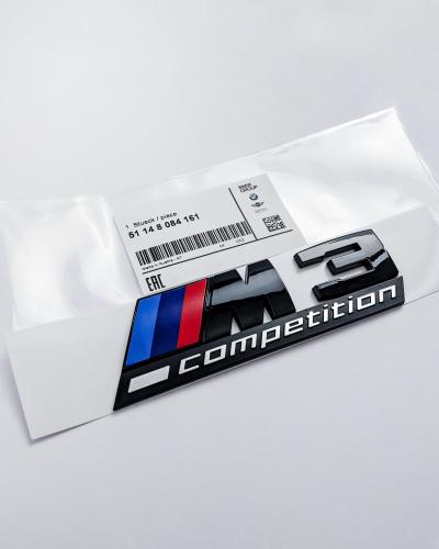 BMW 3 Series Emblem M3 COMPETITION Number Letters Rear Trunk Badge Sticker 51148084161