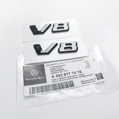 Mercedes-Benz Gloss Black " V8 " Side Letters Trunk Emblem Badge Sticker A4638171415