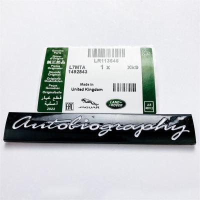 Land Rover Gloss Black "Autobiography" Car Sport Tailgate Logo Badge Emblem LR113646