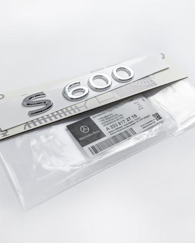 Mercedes-Benz Chrome Silver "S600" Rear Trunk Emblem Badge Logo A2238172715
