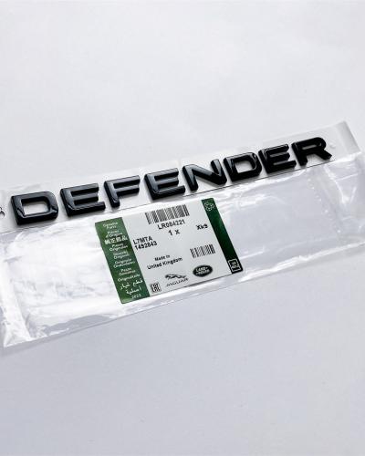 Land Rover "DEFENDER" Gloss Black Rear Door Liftgate Letter Nameplate Emblem Badge LR084221