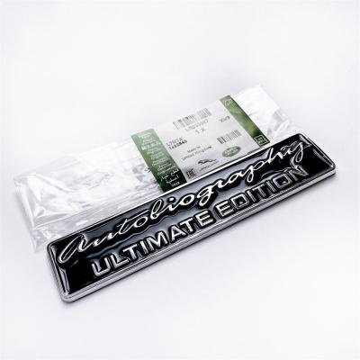 Land Rover "AUTOBIOGRAPHY ULTIMAT EDITION" Rear Emblem Badge Sticker Nameplate Chrome Black LR030967