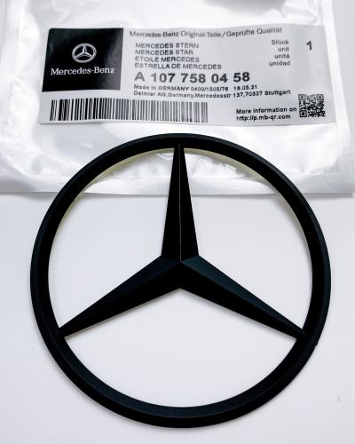 Mercedes Benz matte black Star Trunk Emblem Badge 90mm A1077580458