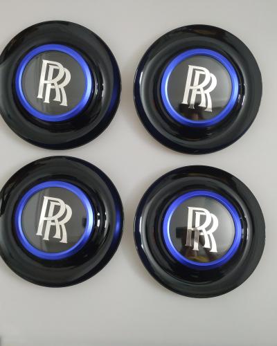 Rolls Royce Center Cap Bezel Black Ghost Dawn Wraith Blue Wheel Modify Kit