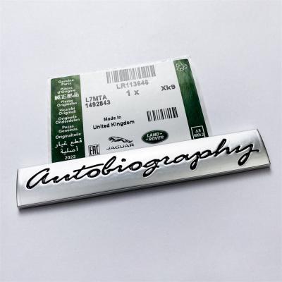 Land Rover Chrome "Autobiography" Car Sport Tailgate Logo Badge Emblem LR113646