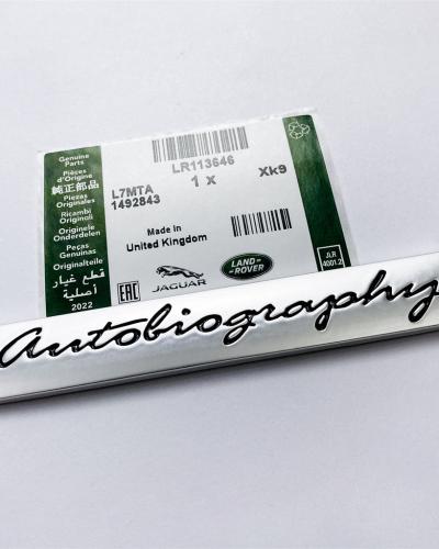 Land Rover Chrome "Autobiography" Car Sport Tailgate Logo Badge Emblem LR113646