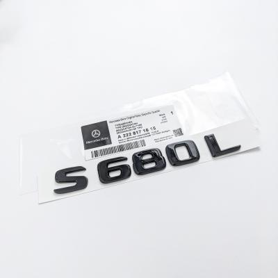 Mercedes-Benz Gloss Black "S680L" Rear Trunk Emblem Badge Logo A2228171615