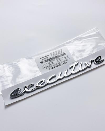 Porsche "Executive" Side Fender Emblem Decal Badge Chrome Silver 97055927500