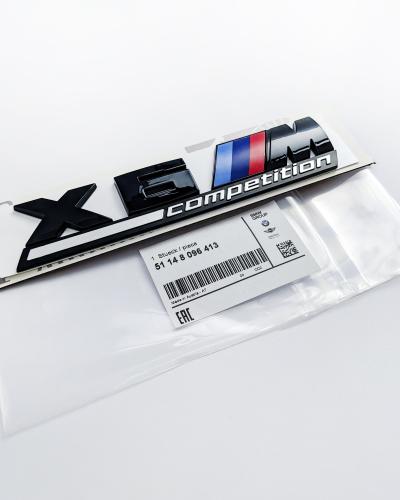 BMW X6 M Competition Tailgate Rear Black Emblem Badge Sticker 51148096413