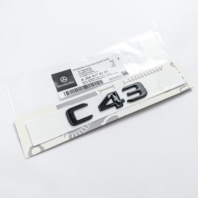 Mercedes Benz Gross Black "C43" Rear Trunk Emblem Decal Badge A2058176101