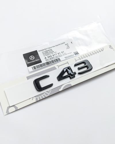 Mercedes Benz Gross Black "C43" Rear Trunk Emblem Decal Badge A2058176101