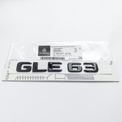 Mercedes Benz Gloss Black Letters "GLE63" Rear Trunk Emblems Badges A2928172500