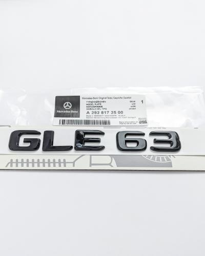 Mercedes Benz Gloss Black Letters "GLE63" Rear Trunk Emblems Badges A2928172500